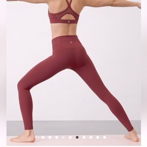 Athleta High-Waist Burgundy Leggings